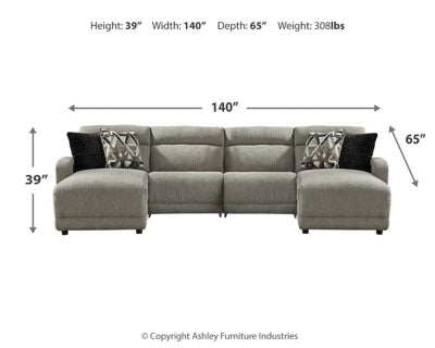 Colleyville 4-Piece Power Reclining Sectional with Chaise