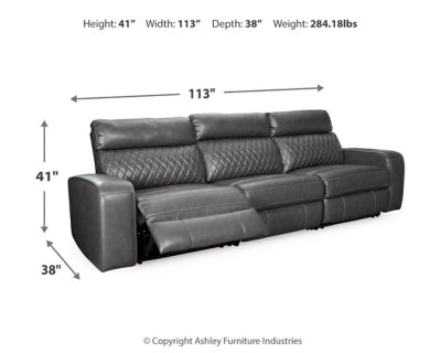 Samperstone 3-Piece Power Reclining Sectional Sofa