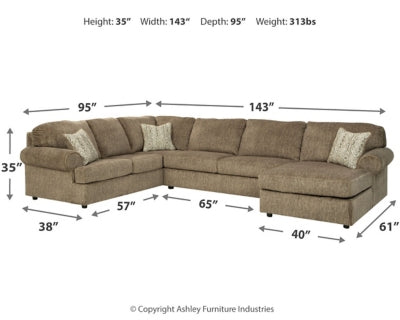 Hoylake 3-Piece Sectional with Chaise