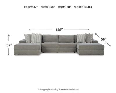 Avaliyah 4-Piece Double Chaise Sectional