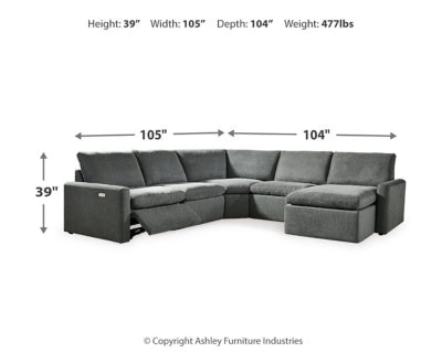 Hartsdale 5-Piece Power Reclining Sectional with Chaise