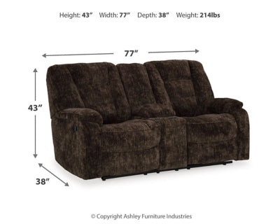 Soundwave Reclining Loveseat with Console