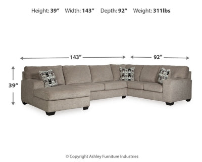 Ballinasloe 3-Piece Sectional with Chaise