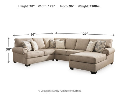 Baceno 3-Piece Sectional with Chaise