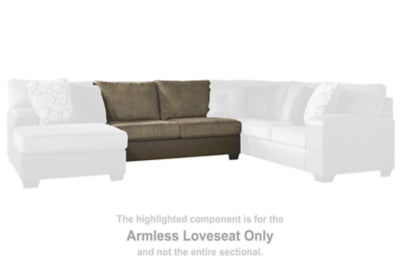 Abalone Armless Loveseat
