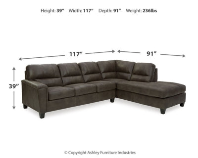Navi 2-Piece Sectional with Chaise