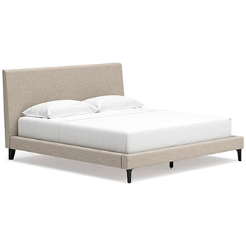 Cielden King Upholstered Bed with Roll Slats