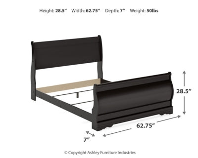 Huey Vineyard Queen Sleigh Footboard