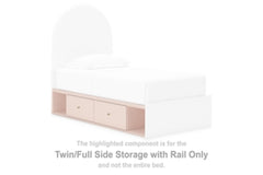 Wistenpine Twin/Full Side Storage with Rail