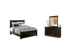 Maribel King Panel Bed with Dresser and Mirror