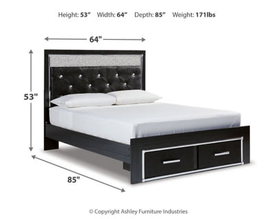 Kaydell Queen Upholstered Panel Storage Bed