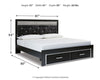 Kaydell King Upholstered Panel Storage Platform Bed