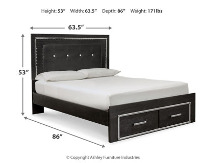 Kaydell Queen Panel Bed with Storage