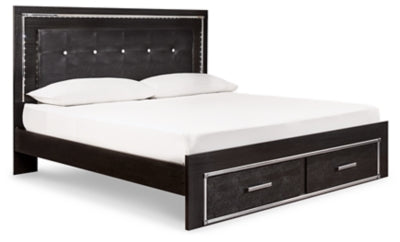 Kaydell King Upholstered Panel Bed with Storage