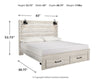 Cambeck King Panel Bed with 2 Storage Drawers