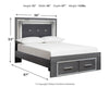 Lodanna Full Panel Bed with 2 Storage Drawers