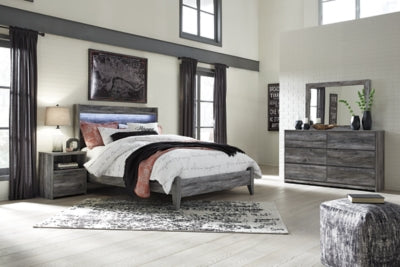 Baystorm Queen Panel Bed, Dresser, Mirror and Nightstand