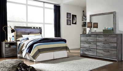 Baystorm Full Panel Bed Headboard, Dresser, Mirror and Nightstand