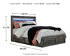 Baystorm Queen Panel Bed with 4 Storage Drawers