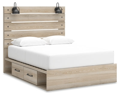 Senbry Queen Panel Bed with Storage