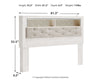 Altyra King Upholstered Panel Bookcase Headboard