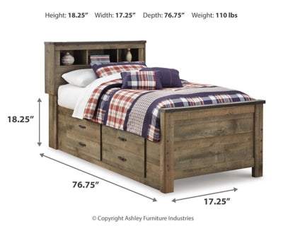 Trinell Under Bed Storage with Side Rail