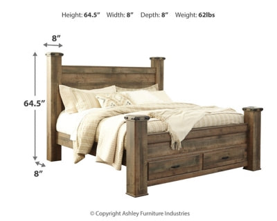 Trinell Queen/King Poster Headboard Posts