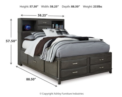 Caitbrook Full Storage Bed with 7 Drawers