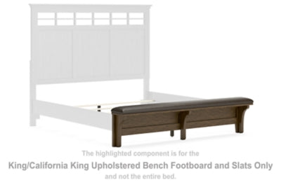 Shawbeck King/California King Upholstered Bench Footboard and Slats