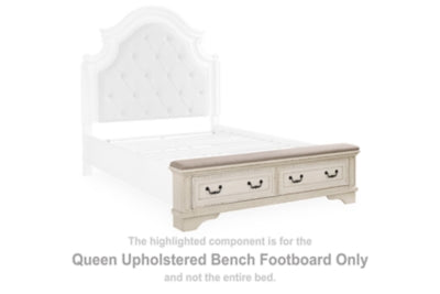 Realyn Queen Upholstered Bench Footboard