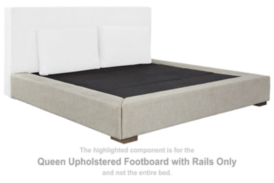 Langford Queen Upholstered Footboard with Rails