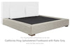 Langford California King Upholstered Footboard with Rails
