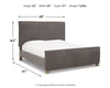 Krystanza Queen Upholstered Panel Bed