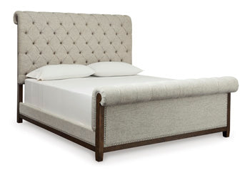 Hillcott King/California King Upholstered Headboard/Footboard/Slats