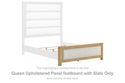 Rencott Queen Upholstered Panel footboard with Slats