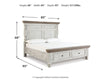 Havalance California King Poster Bed with 2 Storage Drawers