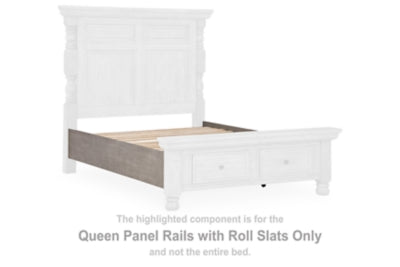 Harrastone Queen Panel Rails with Roll Slats