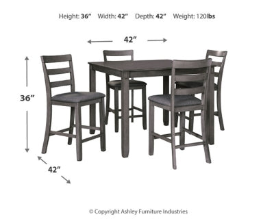 Bridson Counter Height Dining Table and Bar Stools (Set of 5)