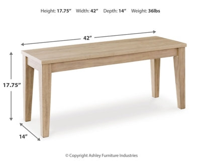 Gleanville 42" Dining Bench