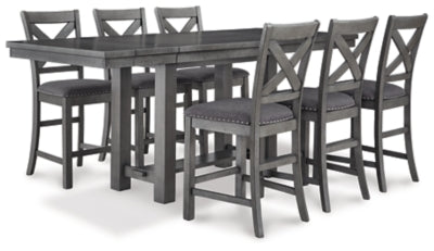 Myshanna Counter Height Dining Table and 6 Barstools