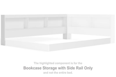 Piperton Bookcase Storage with Side Rail