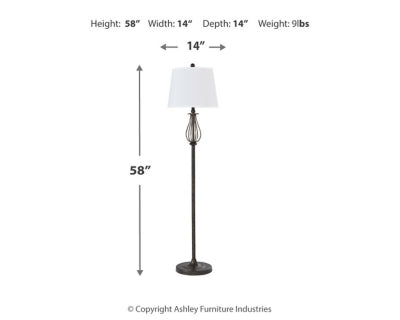Brycestone Floor Lamp with 2 Table Lamps
