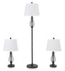 Brycestone Floor Lamp with 2 Table Lamps