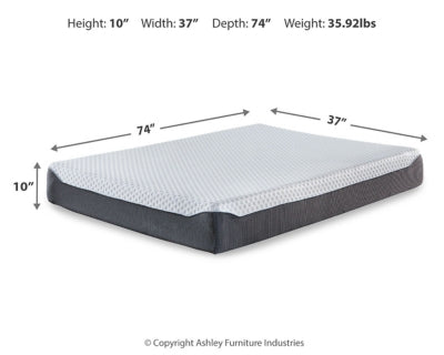 10 Inch Chime Elite Twin Memory Foam Mattress in a box