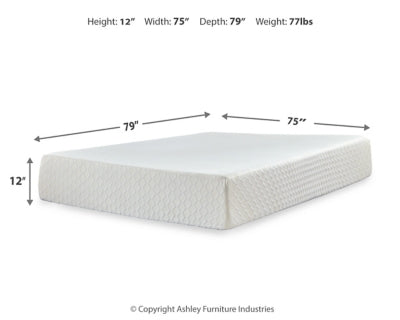 Chime 12 Inch Memory Foam King Mattress in a Box