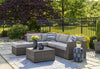 Petal Road Outdoor Loveseat Sectional/Ottoman/Table Set (Set of 4)