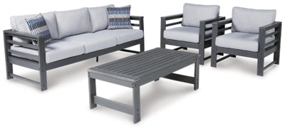 Amora Outdoor Sofa, 2 Lounge Chairs and Coffee Table