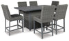Palazzo Outdoor Counter Height Dining Table with 6 Barstools