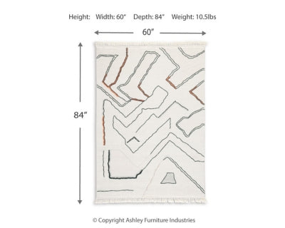 Cadeworth 5' x 7' Washable Rug