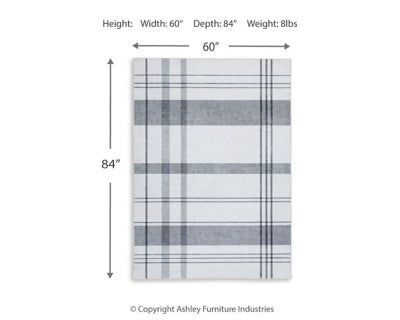 Kaidlow 5' x 7' Washable Rug